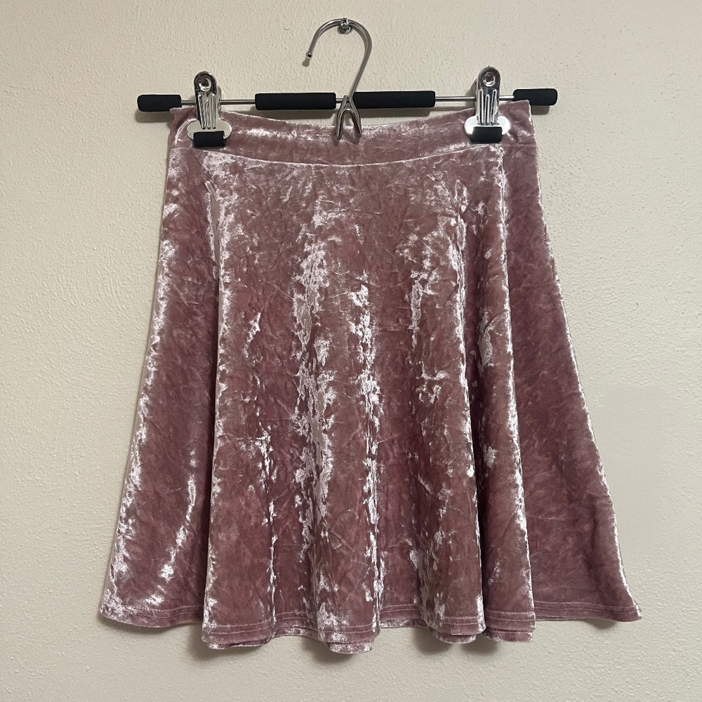 Pink Velvet Skirt